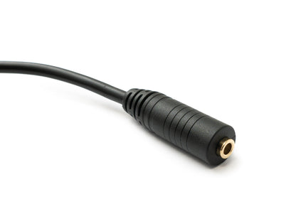 Audio Kabel 150 cm Stereo AUX Klinke 6,35 mm Stecker zu 3,5 mm Buchse Schwarz | System-S