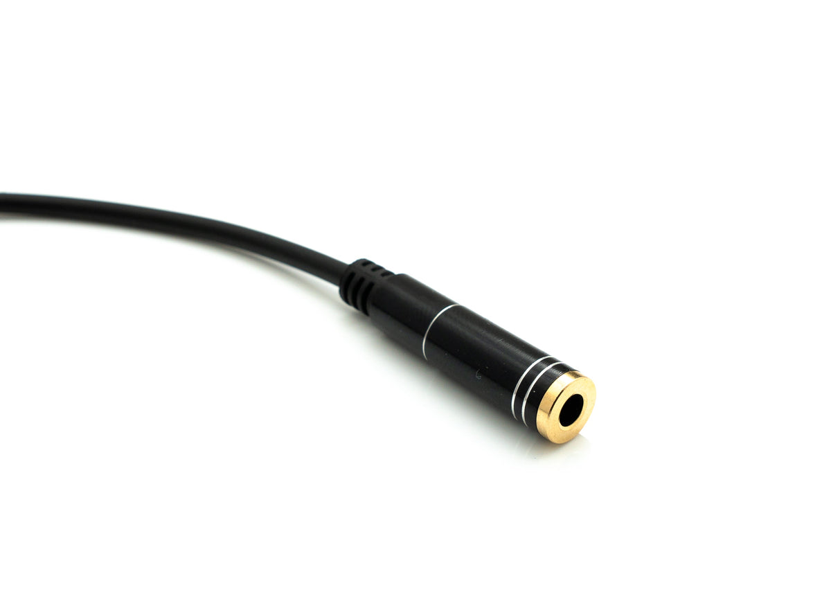 SYSTEM-S Audio Cable 20 cm Stereo AUX Jack 3.5 mm Female to Female in Black