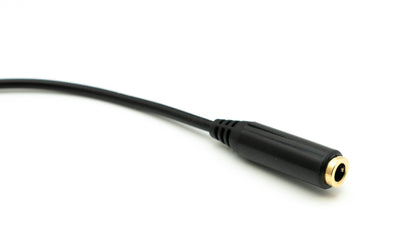 SYSTEM-S Audio Cable 25 cm Stereo AUX Jack 3.5 mm Male to Female in Black 
