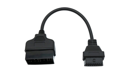 OBD Kabel 20 cm OBD 2 Buchse für Toyota 22pin in Schwarz Adapter Auto Diagnose | System-S