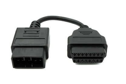 OBD Kabel 10 cm OBD 2 Buchse für Subaru 9pin in Schwarz für Auto Diagnose | System-S
