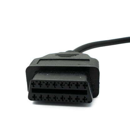 OBD Kabel 10 cm OBD 2 Buchse für Subaru 9pin in Schwarz für Auto Diagnose | System-S