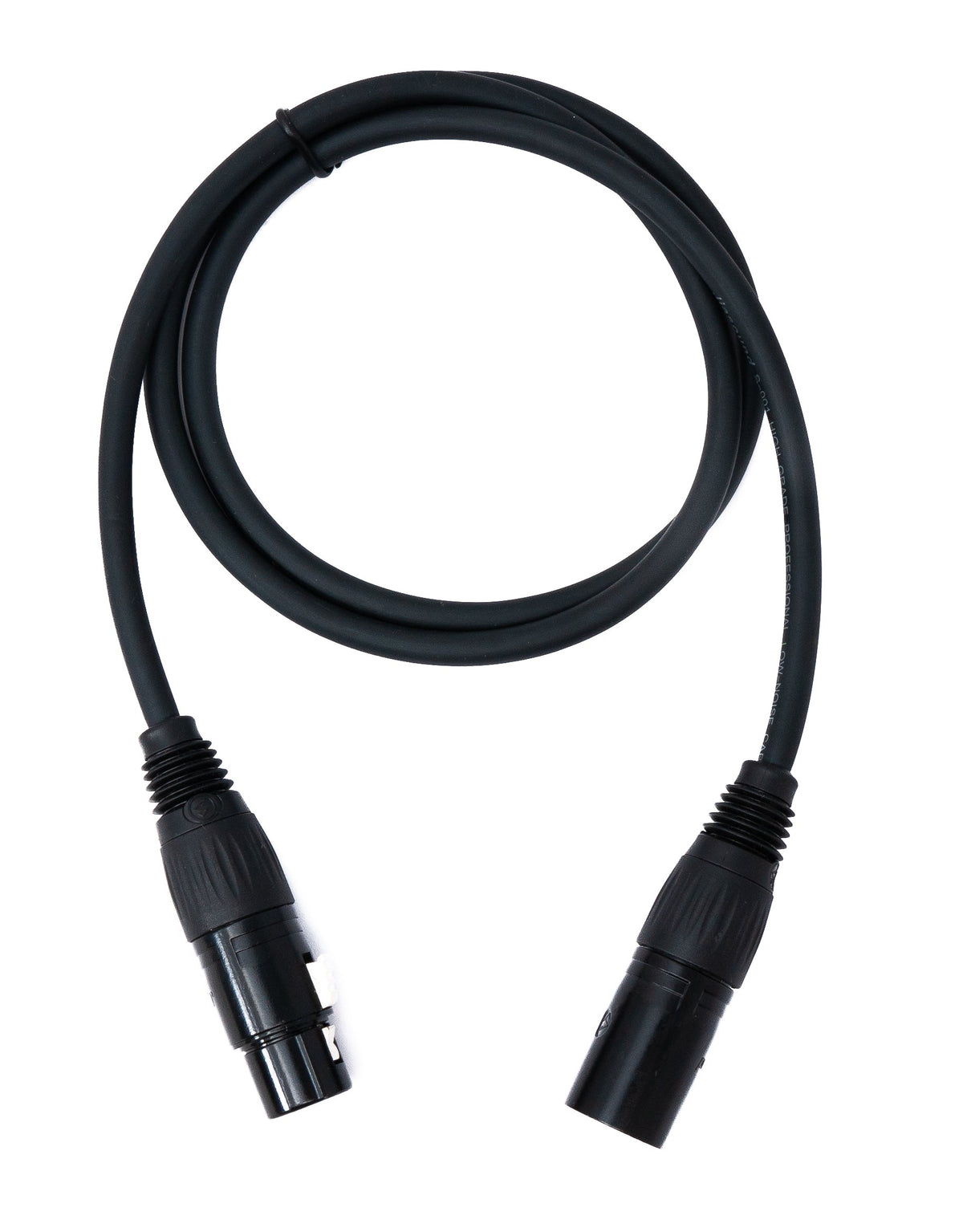 Audio Kabel 100 cm XLR 3 polig Stecker zu Buchse AUX in Schwarz | System-S