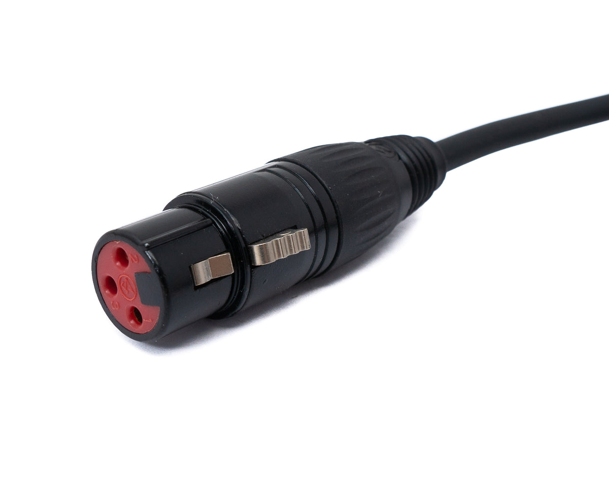 Audio Kabel 100 cm XLR 3 polig Stecker zu Buchse AUX in Schwarz | System-S