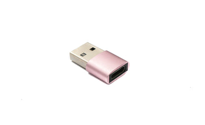 USB 3.1 Adapter Typ C Buchse zu 2.0 Typ A Stecker in Pink | System-S