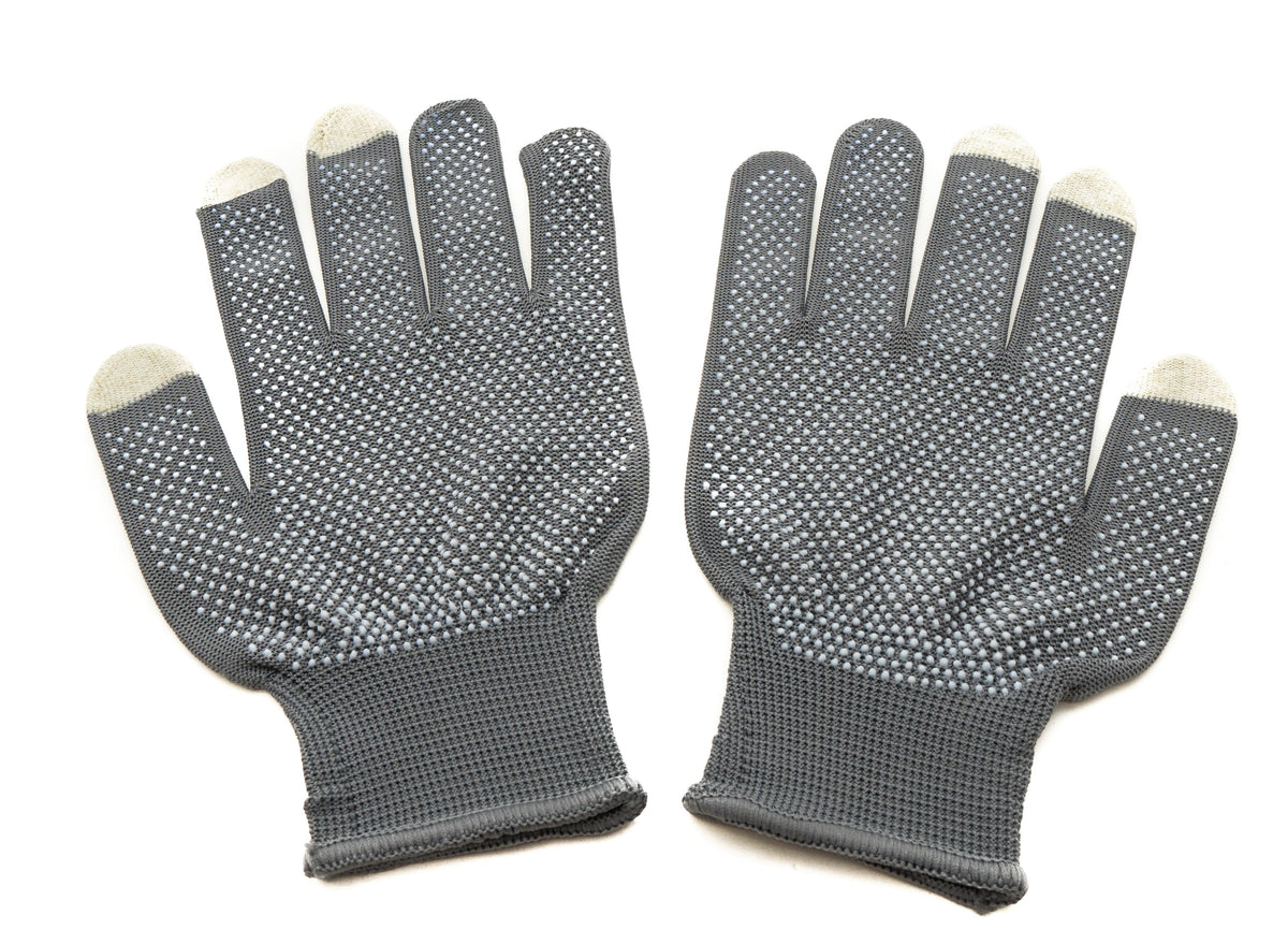 SYSTEM-S Anti-Slip Fabric Gloves for Smartphones Touch Screens in Grey