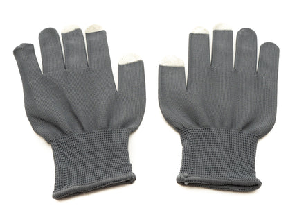 SYSTEM-S Anti-Slip Fabric Gloves for Smartphones Touch Screens in Grey
