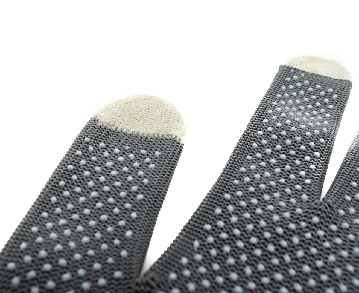 SYSTEM-S Anti-Slip Fabric Gloves for Smartphones Touch Screens in Grey