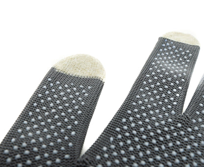 SYSTEM-S Anti-Slip Fabric Gloves for Smartphones Touch Screens in Grey