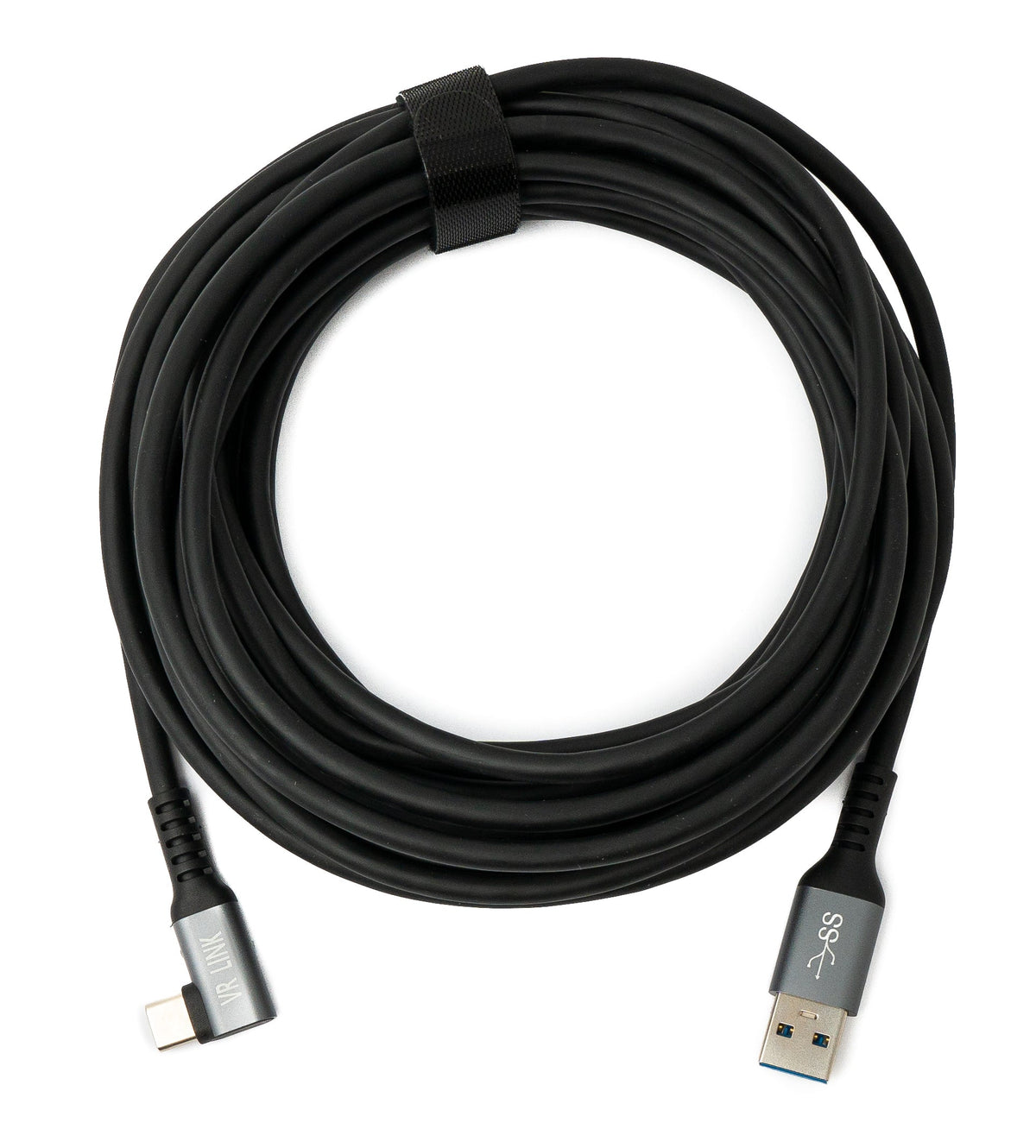 USB 3.2 Gen 1 Kabel 5m Typ C Stecker zu 3.0 Typ A Stecker Winkel Schwarz | System-S
