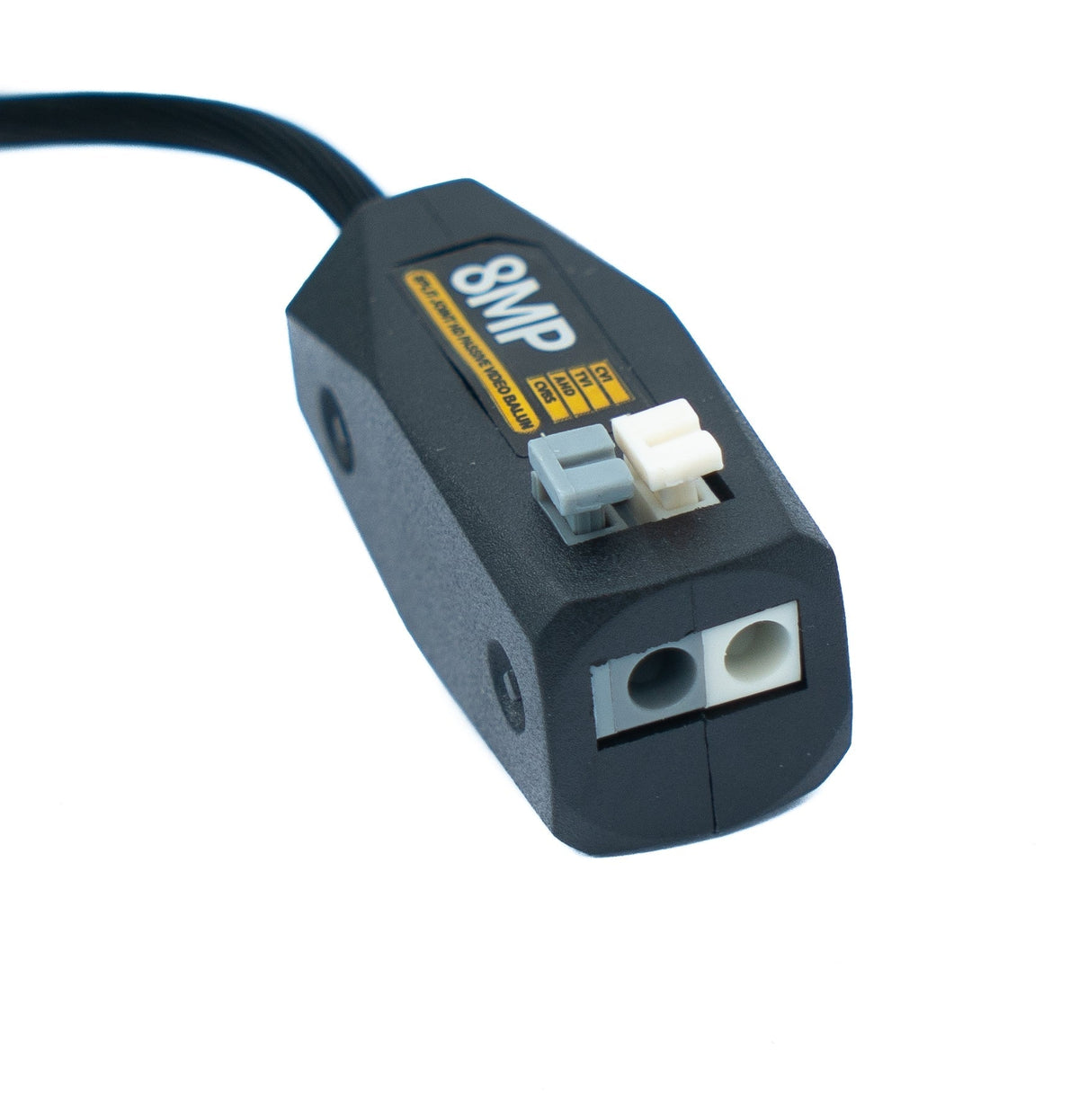 SYSTEM-S 2x UTP cable 10 cm screw lock to BNC connector for HD cameras adapter in black