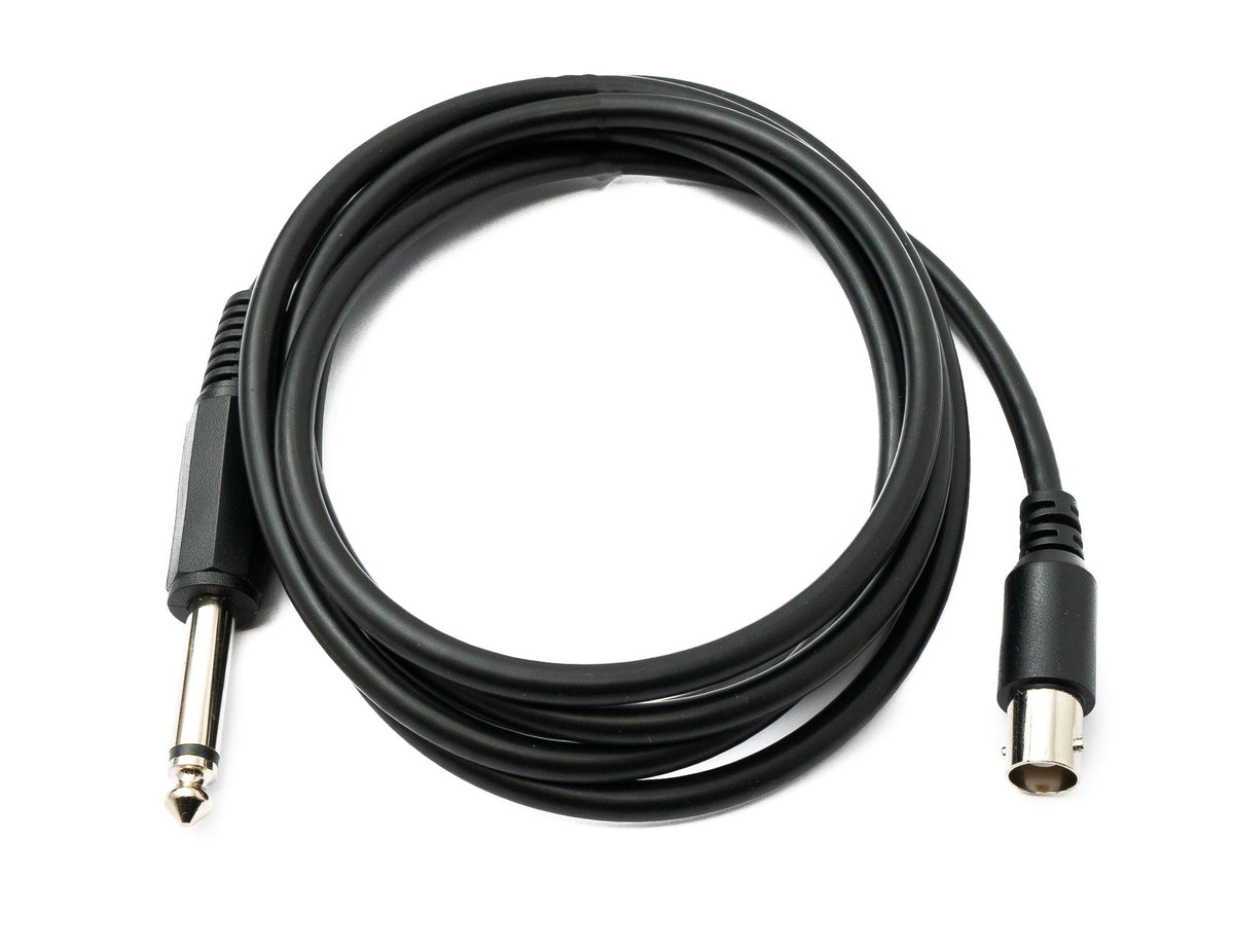 SYSTEM-S Audio Cable 180 cm 6.35 mm Jack Plug to BNC Plug AUX in Black