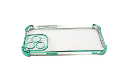 SYSTEM-S protective case shockproof made of TPU gloss green transparent case for iPhone 14 Pro Max