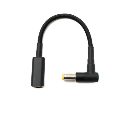 DC 20V Kabel 15 cm 5,5 x 2,5 Stecker zu USB 3.1 Typ C Buchse geflochten Winkel | System-S