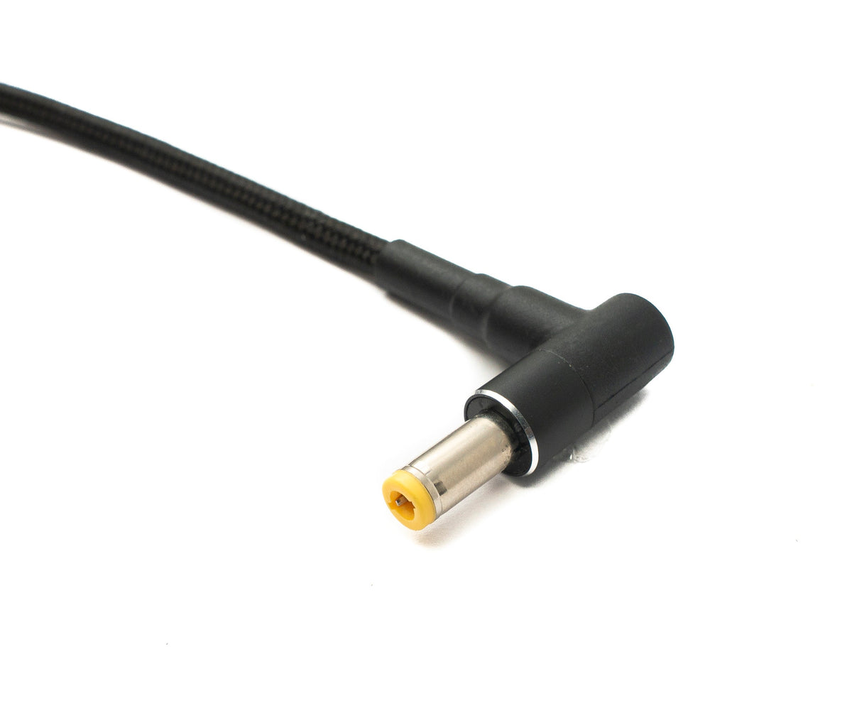 DC 20V Kabel 15 cm 5,5 x 2,5 Stecker zu USB 3.1 Typ C Buchse geflochten Winkel | System-S