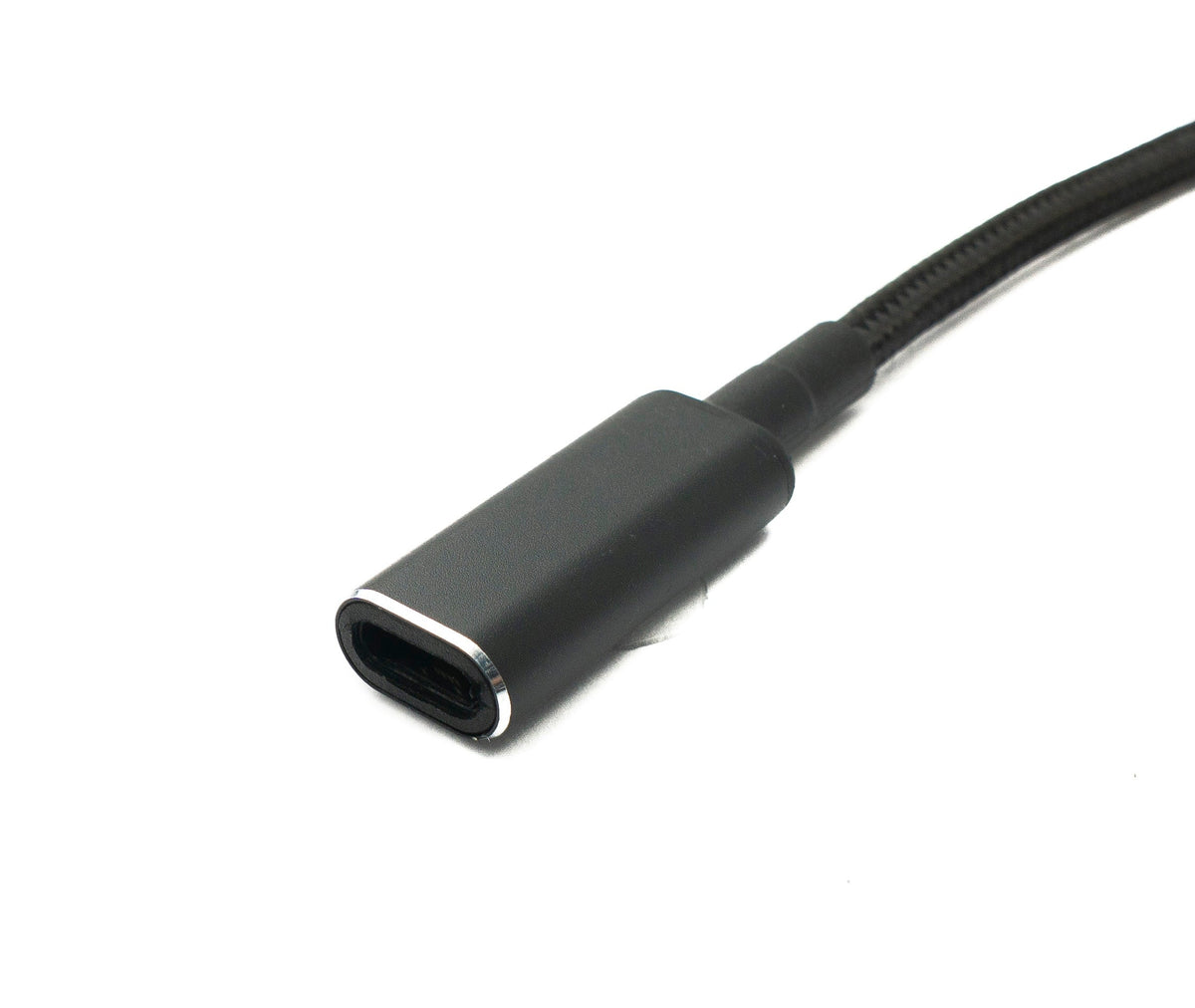 DC 20V Kabel 15 cm 5,5 x 2,5 Stecker zu USB 3.1 Typ C Buchse geflochten Winkel | System-S