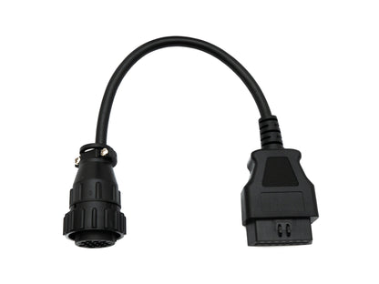 OBD Kabel 20 cm OBD 2 Buchse für Scania 16pin in Schwarz für Auto Diagnose | System-S