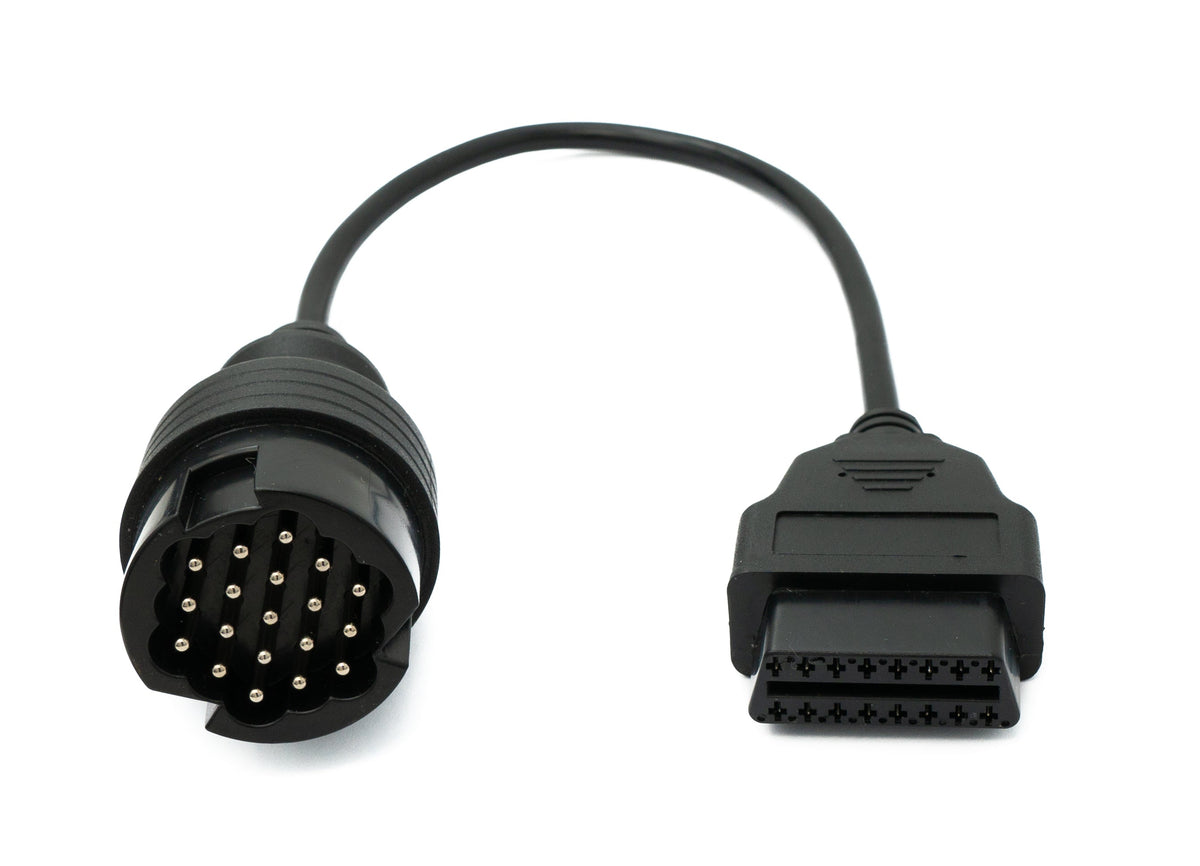SYSTEM-S OBD cable 30 cm OBD 2 socket for Porsche 19-pin in black for car diagnostics