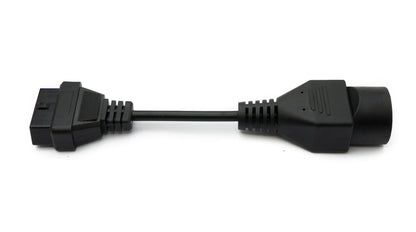 SYSTEM-S OBD cable 10 cm OBD 2 socket for Mazda 17-pin in black for car diagnostics