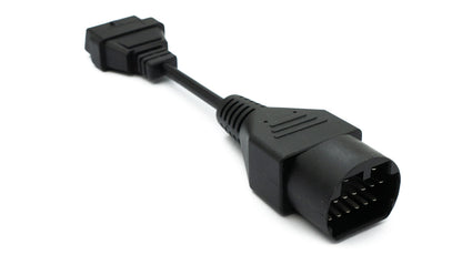 SYSTEM-S OBD cable 10 cm OBD 2 socket for Mazda 17-pin in black for car diagnostics