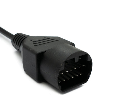 SYSTEM-S OBD cable 10 cm OBD 2 socket for Mazda 17-pin in black for car diagnostics