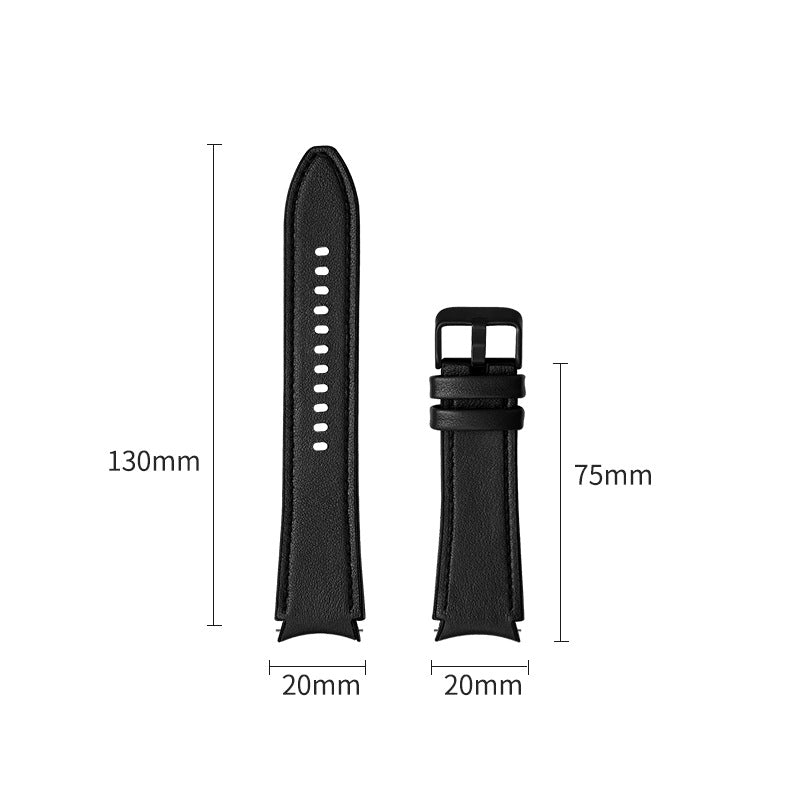 SYSTEM-S flexible silicone strap 20mm for Samsung Galaxy Watch 4 Smartwatch Black