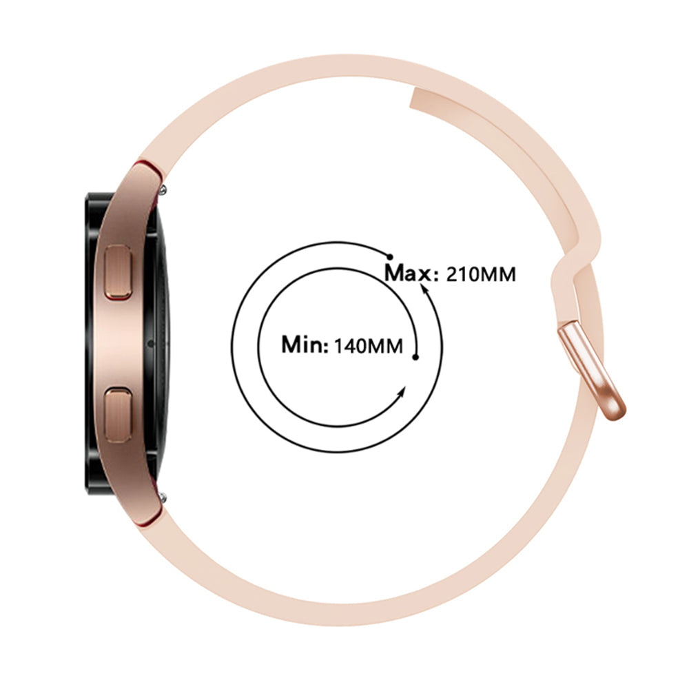 SYSTEM-S flexible silicone strap 20mm for Samsung Galaxy Watch 4 Smartwatch Pink