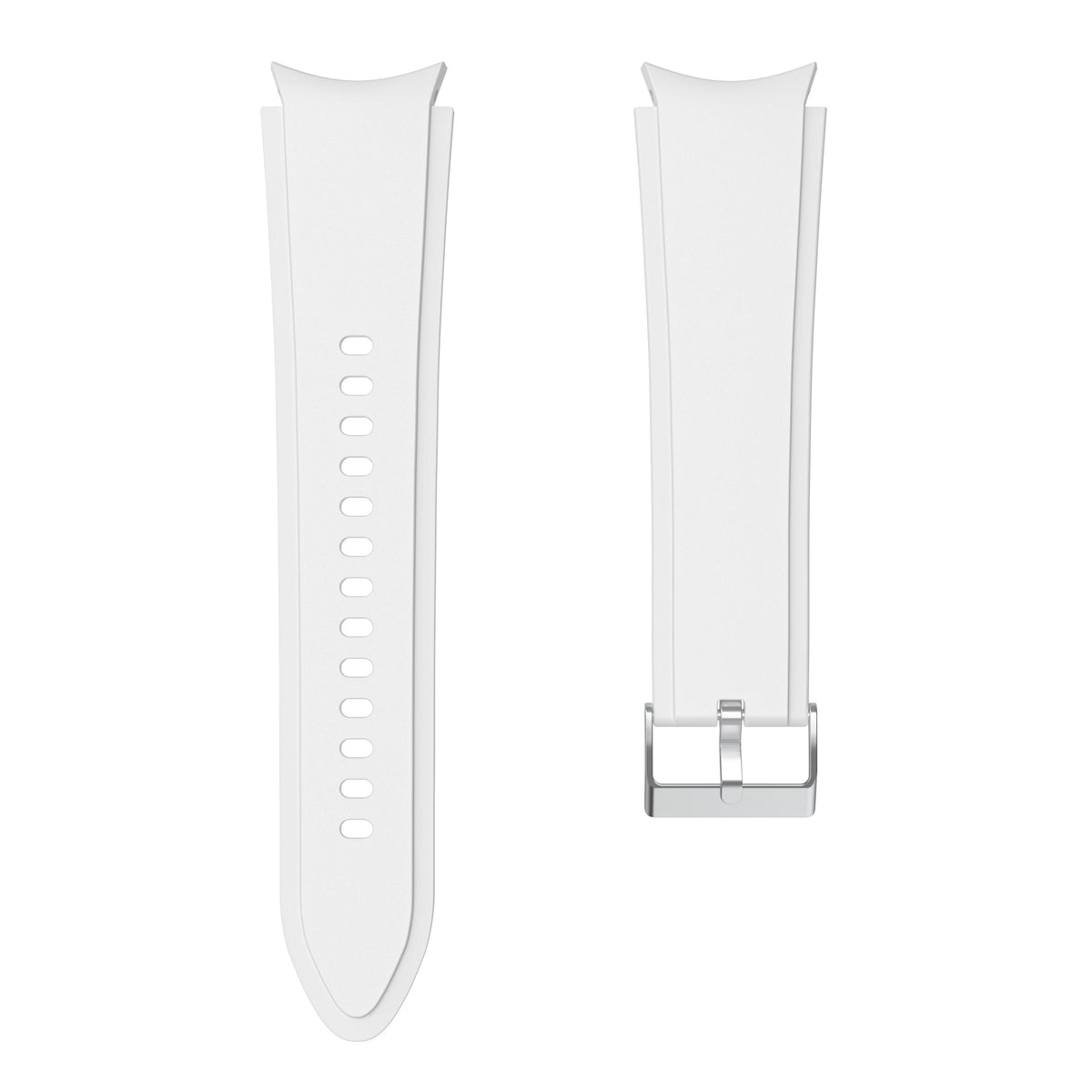 Armband flexibel aus Silikon 20mm für Samsung Galaxy Watch 4 Smartwatch Weiß | System-S