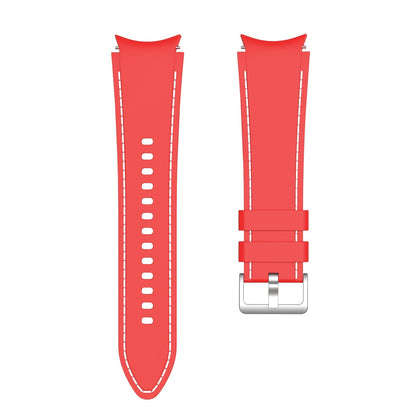 SYSTEM-S flexible silicone strap 20mm for Samsung Galaxy Watch 4 Smartwatch Red
