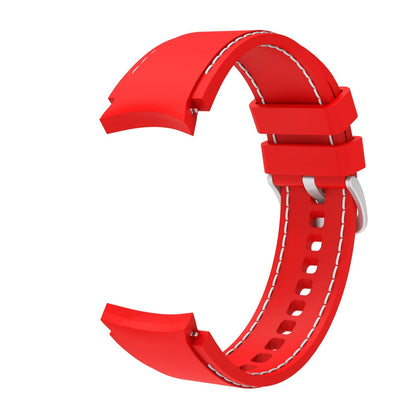 SYSTEM-S flexible silicone strap 20mm for Samsung Galaxy Watch 4 Smartwatch Red