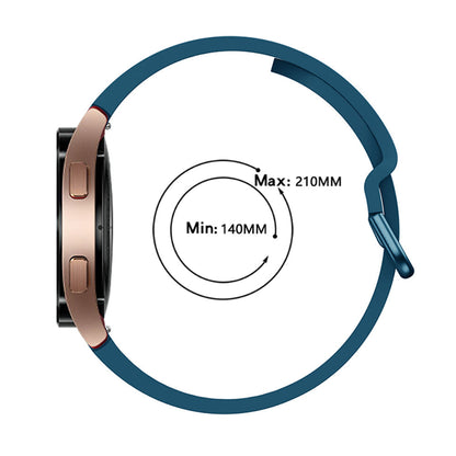 SYSTEM-S flexible silicone strap 20mm for Samsung Galaxy Watch 4 Smartwatch turquoise