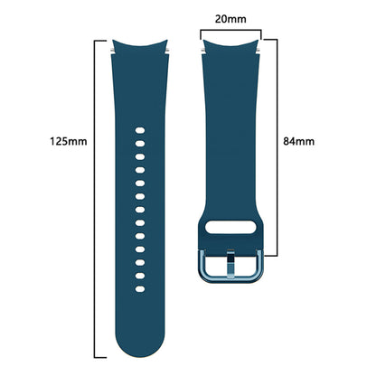 SYSTEM-S flexible silicone strap 20mm for Samsung Galaxy Watch 4 Smartwatch turquoise