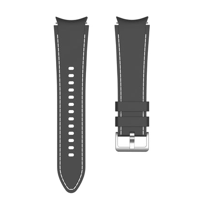 SYSTEM-S flexible silicone strap 20mm for Samsung Galaxy Watch 4 Smartwatch Black