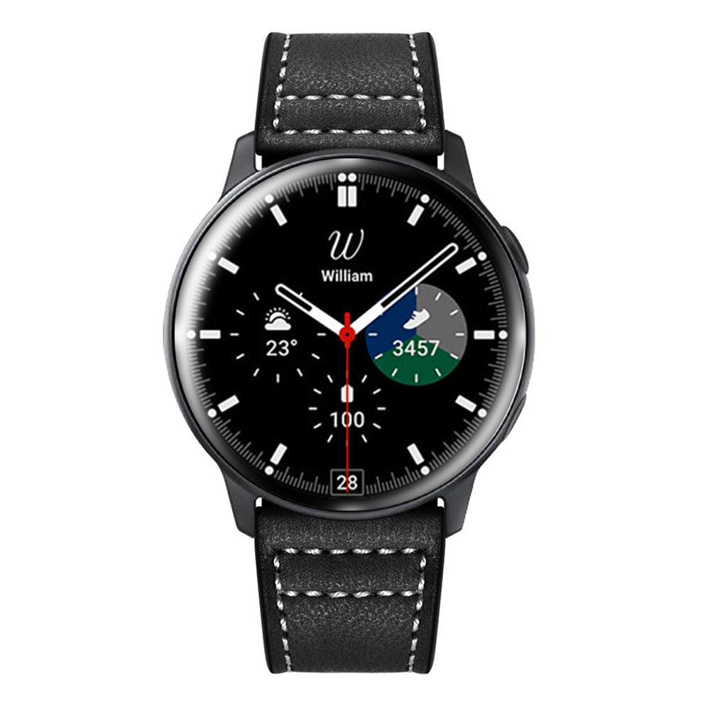 SYSTEM-S flexible silicone strap 20mm for Samsung Galaxy Watch 4 Smartwatch Black