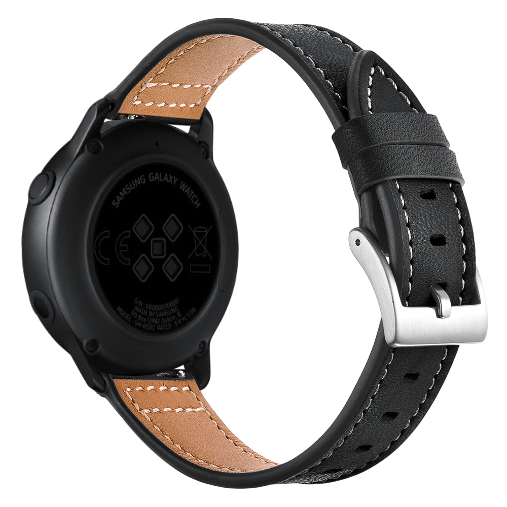 SYSTEM-S flexible silicone strap 20mm for Samsung Galaxy Watch 4 Smartwatch Black
