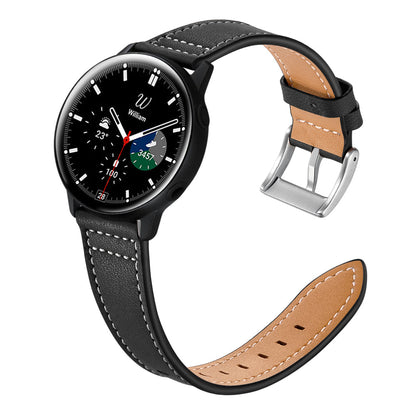 SYSTEM-S flexible silicone strap 20mm for Samsung Galaxy Watch 4 Smartwatch Black