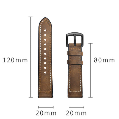 SYSTEM-S flexible silicone strap 20mm for Samsung Galaxy Watch 4 Smartwatch Brown