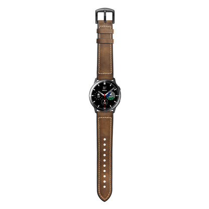 SYSTEM-S flexible silicone strap 20mm for Samsung Galaxy Watch 4 Smartwatch Brown