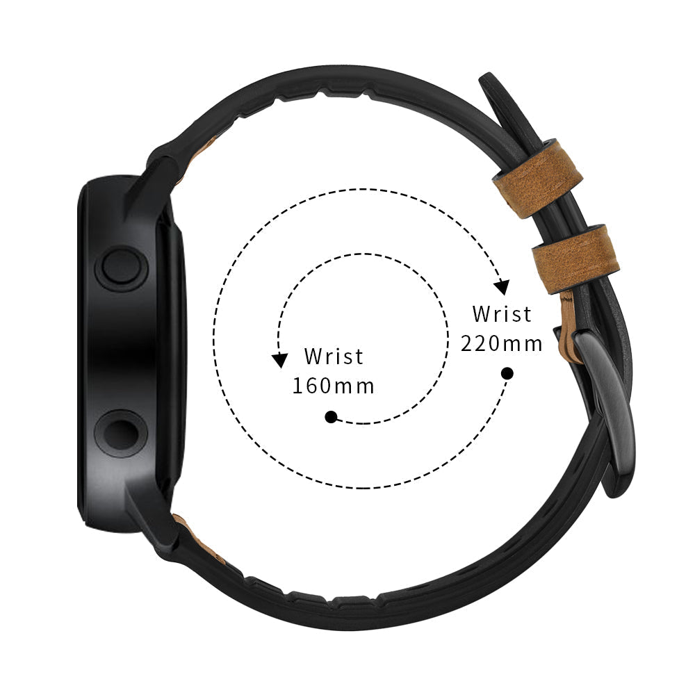 SYSTEM-S flexible silicone strap 20mm for Samsung Galaxy Watch 4 Smartwatch Brown