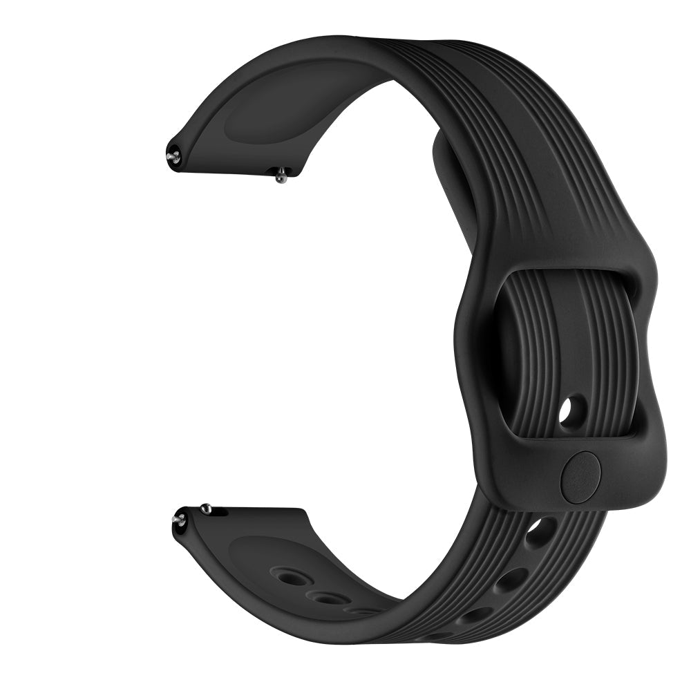 SYSTEM-S flexible silicone strap 22mm for Samsung Galaxy Watch 4 Smartwatch Black