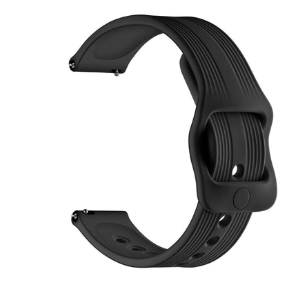 SYSTEM-S flexible silicone strap 22mm for Samsung Galaxy Watch 4 Smartwatch Black