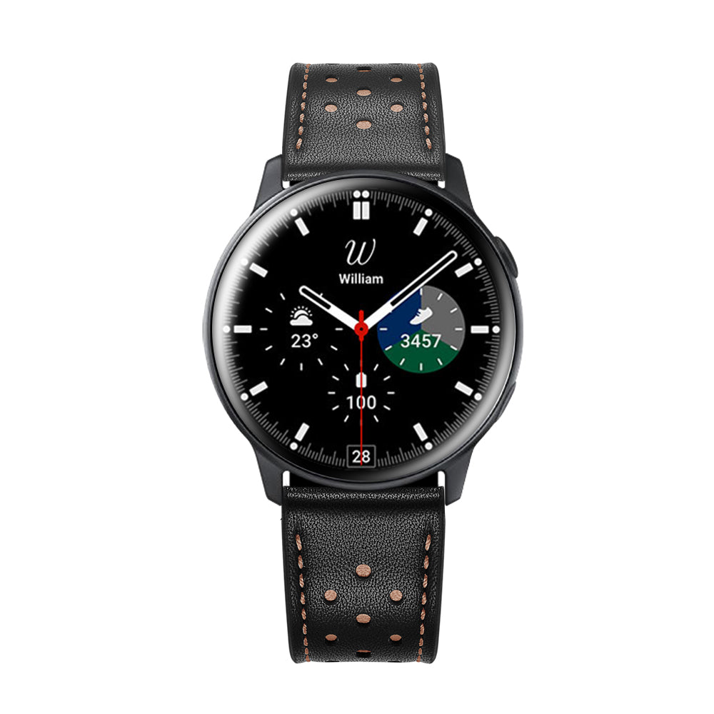 SYSTEM-S flexible silicone strap 20mm for Samsung Galaxy Watch 4 Smartwatch Black
