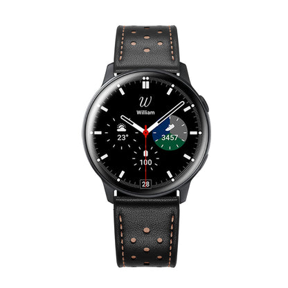 SYSTEM-S flexible silicone strap 20mm for Samsung Galaxy Watch 4 Smartwatch Black