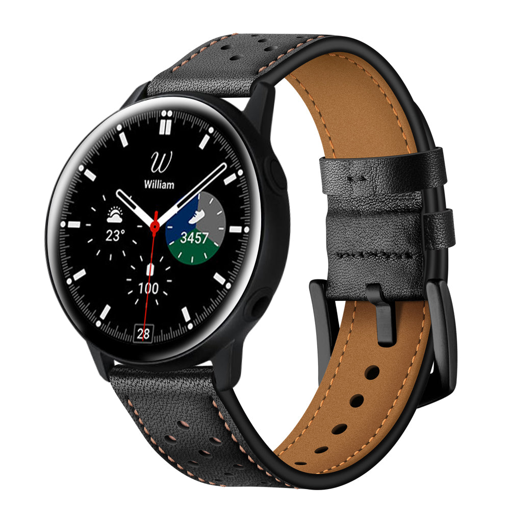 SYSTEM-S flexible silicone strap 20mm for Samsung Galaxy Watch 4 Smartwatch Black