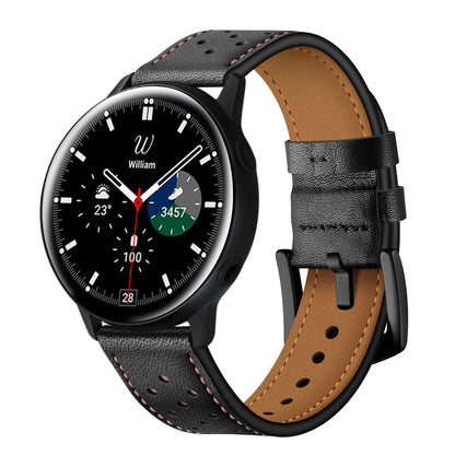 SYSTEM-S flexible silicone strap 20mm for Samsung Galaxy Watch 4 Smartwatch Black