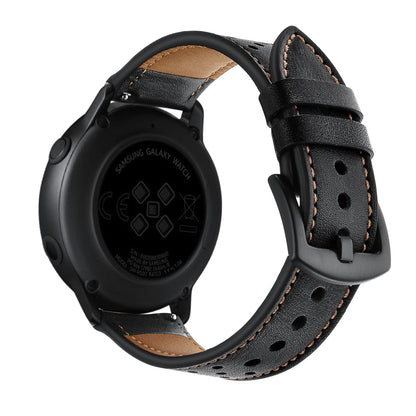 SYSTEM-S flexible silicone strap 20mm for Samsung Galaxy Watch 4 Smartwatch Black