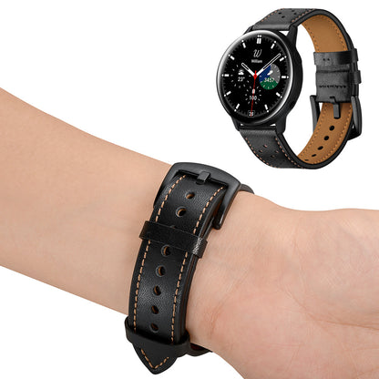 SYSTEM-S flexible silicone strap 20mm for Samsung Galaxy Watch 4 Smartwatch Black