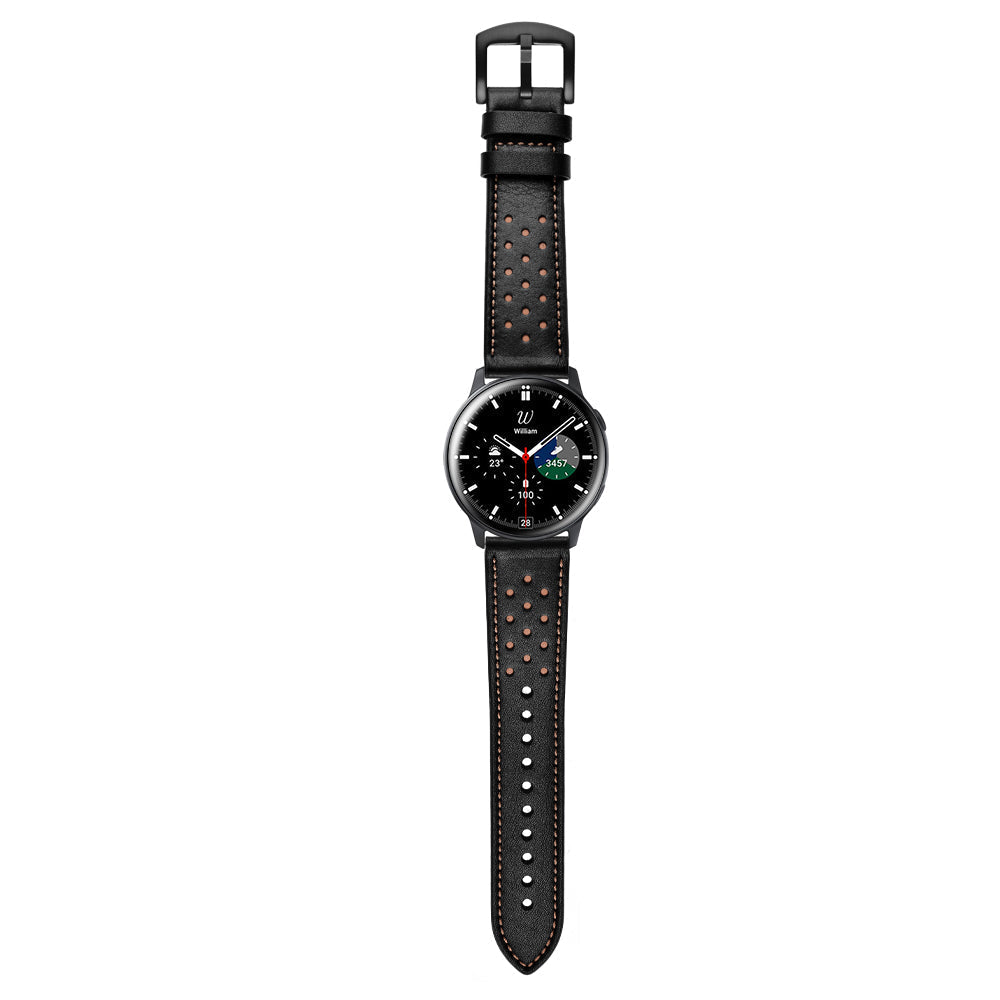 SYSTEM-S flexible silicone strap 20mm for Samsung Galaxy Watch 4 Smartwatch Black