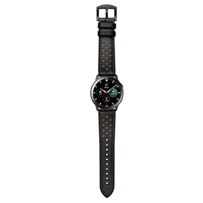 SYSTEM-S flexible silicone strap 20mm for Samsung Galaxy Watch 4 Smartwatch Black