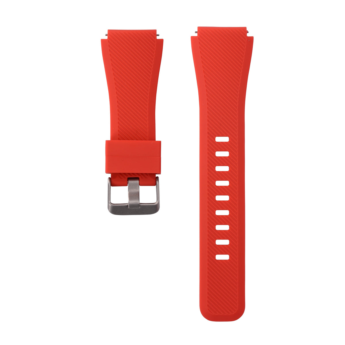 Armband flexibel aus Silikon 22mm für Samsung Gear S3 Smartwatch in Rot | System-S